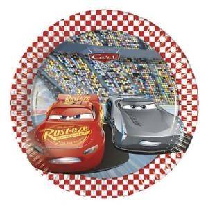 Pratos de cartão para aniversário do tema " Cars 3 "