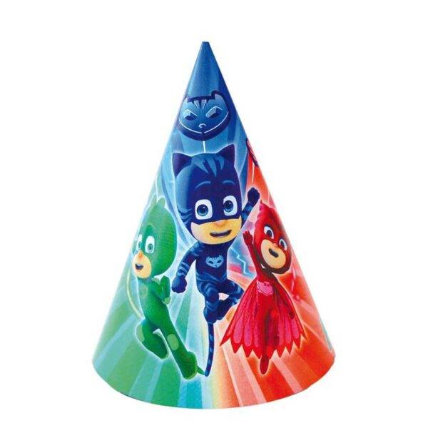 Chapéus cone do tema Pj Masks