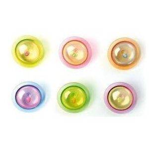 Plastic pedestals in multicolored fluorescent color