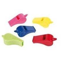 Apitos em plástico de cor multicolor