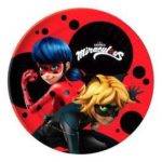 Pratos de cartão para festas de aniversário do tema Ladybug