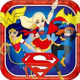 Pratos Grandes aniversário do tema " DC Superhero Girls "