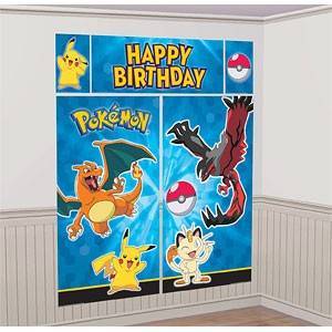 Cenário para festa de aniversário do tema Pokemon