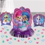 Kit decoração para mesa de aniversário do tema " Shimmer and Shine "