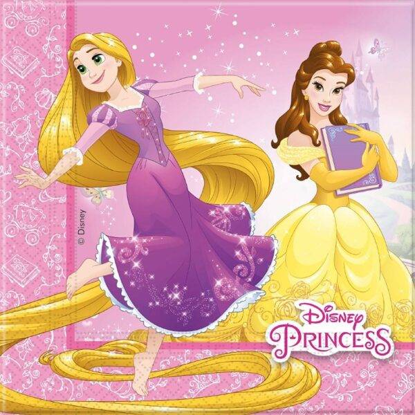 Guardanapos para festas de aniversário do tema Princesas Disney
