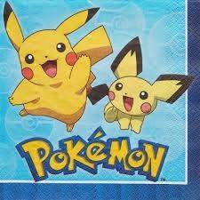 Guardanapos papel para festa do tema Pokemon 33 cm