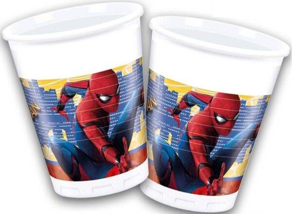 Copos de plástico " Homem Aranha "