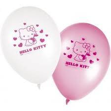 Balões de Latex para festa de aniversário do tema Hello Kitty