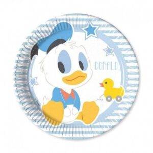 Pratos em cartão para festas de aniversário do tema Mickey Baby