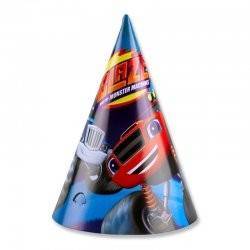 Chapéus cone para festa de aniversário do tema Blaze