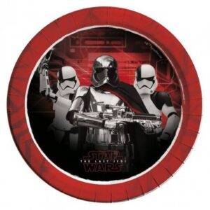 Star Wars Episódio 8 - 8 pratos de papel grandes 23cm