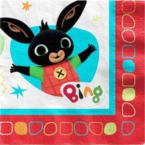 Guardanapos para festa de aniversário do tema Bing