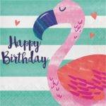 Guardanapos para Festa Aniversário do Tema Flamingo