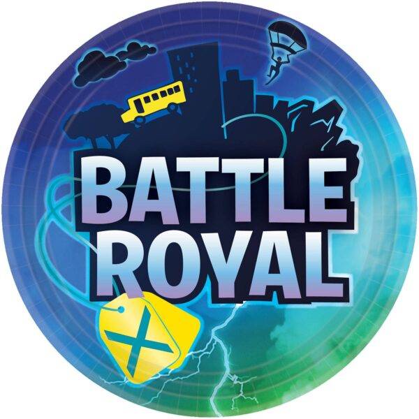 Pratos descartáveis para Festa de Aniversário do Tema Fortnite