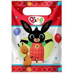 Sacos de lembranças para festa de aniversário do tema bing