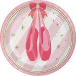 Pratos 18 cm para festa de aniversário do tema Ballet