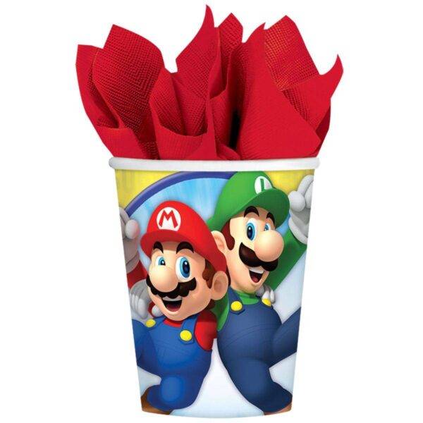 Copos Descartáveis pra festa de aniversário do Tema Super Mário