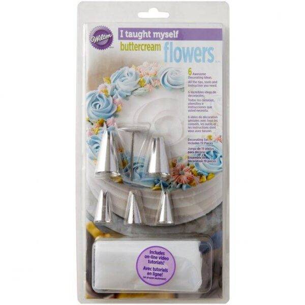 Conj. Wilton Aprendendo Flores em Creme