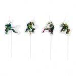 Teenage Mutant Ninja Turtles - 4 velas em miniatura