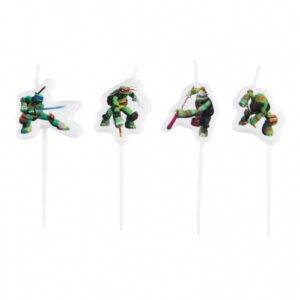 Teenage Mutant Ninja Turtles - 4 velas em miniatura
