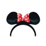 Disney Minnie Mouse Harrreif - orelhas e laço, vermelho (4 peças)