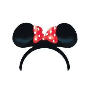 Disney Minnie Mouse Harrreif - orelhas e laço, vermelho (4 peças)