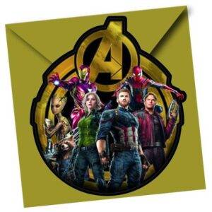 Convites para festa de aniversário do tema avengers