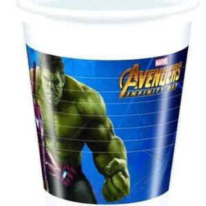 Copos descartáveis para festa de aniversário do tema Avengers Infinity