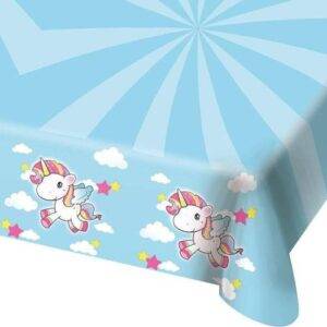 Toalha de mesa descartável para festa de aniversário do tema Baby Unicorn
