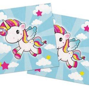 Guardanapos para festa de aniversário do tema Baby Unicorn