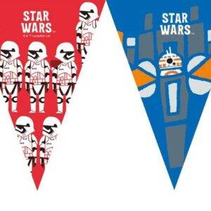Forças de Guerra nas Estrelas - 1 banner de bandeira (triangular) (9 bandeiras)