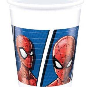 Spiderman Team Up - 8 copos de plástico 200ml
