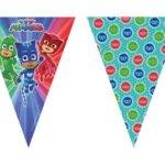 Grinalda de bandeiras para festa de aniversario do tema PJ Masks