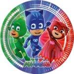 Pratos descartáveis grandes festa tema Pj Masks