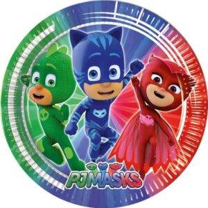 Pratos descartáveis grandes festa tema Pj Masks