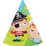 Chapéus cone para festa piratas