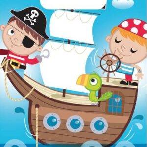 Sacos de lembranças para festa de aniversário do tema Piratas