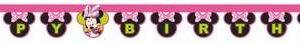 Grinalda Happy Birthday para festa Minnie Happy Helpers