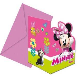 Convites para festa do tema Minnie Happy Helpers