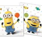 Guardanapos para festa do tema Minions Balloons Party