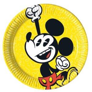 Pratos descartáveis pequenos para festa do tema Mickey Super Cool