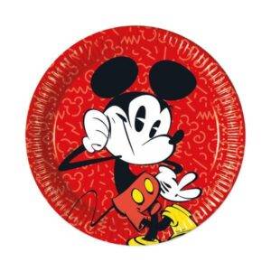 Pratos descartáveis para festa do tema Mickey Super Cool