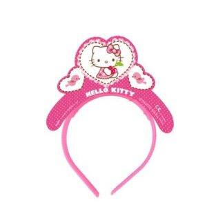 Tiara para festa de aniversário do tema Hello Kitty Hearts