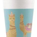 Copos descartáveis para festa do tema Llama