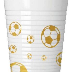 Futebol Ouro - 8 copos de plástico 200ml