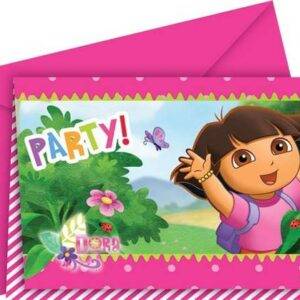 Convites para festa de aniversário do tema Dora - A exploradora