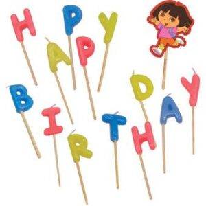 Vela para aniversário temático Dora - A exploradora