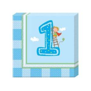 Guardanapos para festa de aniversário do tema 1º aniversário menino