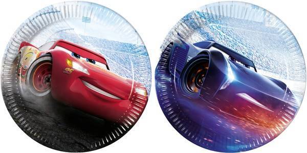 Cars The Legend Of The Track - 8 pratos de papel grandes 23 cm