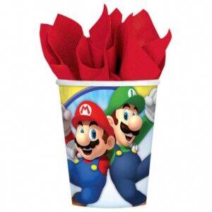 Copos de cartao para festa do tema Super Mário